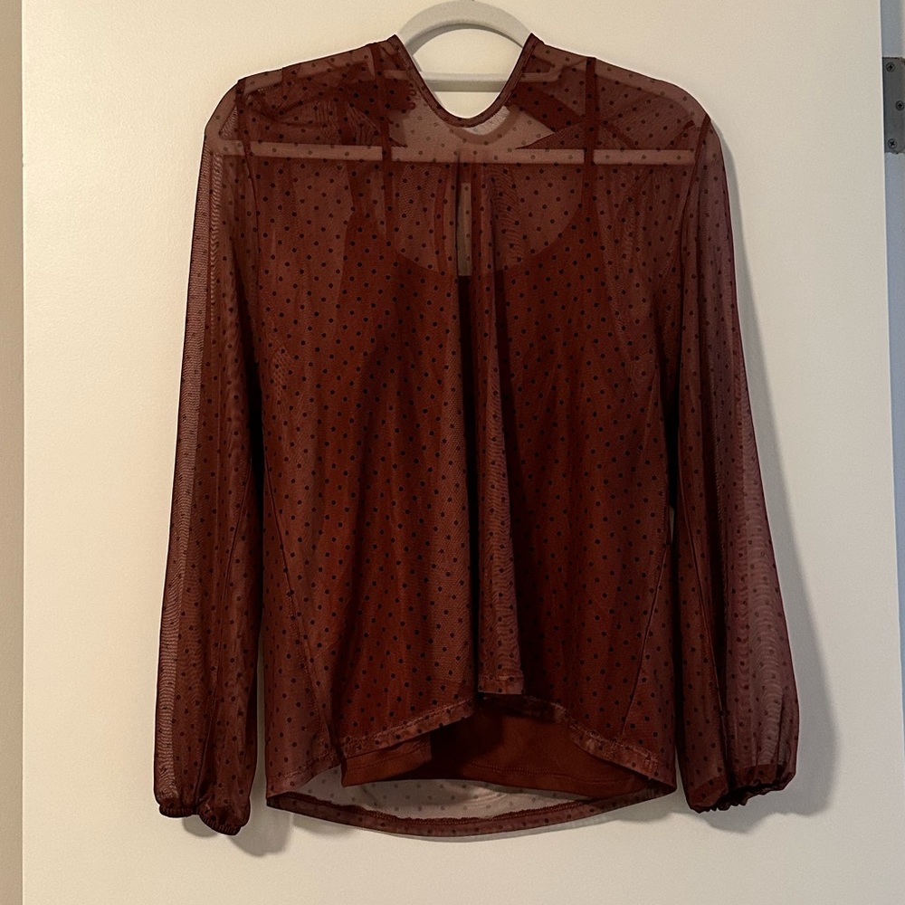 Pink sheer blouse - Picture 5 of 6
